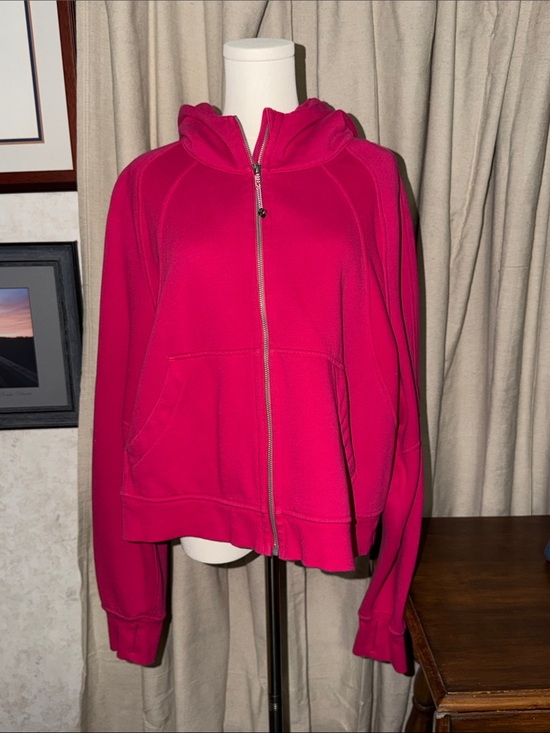 lululemon athletica Tops - Lululemon Fuchsia Full-Zip Oversized Cropped Hoodie XL